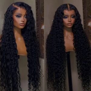 NWT Long Black Deep Curly Wig